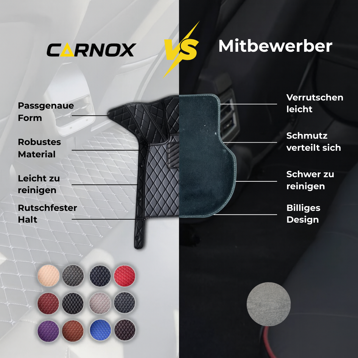 Maßgeschneiderte Luxus Auto Fußmatten